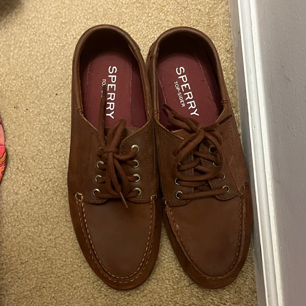 Sperry Men's Tan Leather Boat Shoes